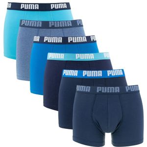 PUMA - 6-pack boxershorts basic blauw - Heren