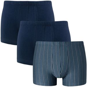 Schiesser - 95/5 3-pack boxershorts double striped blauw II - Heren