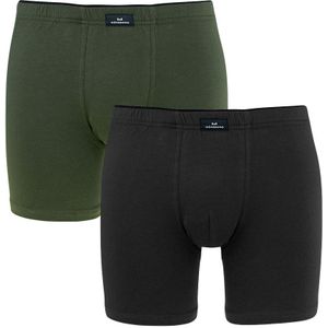 Götzburg - 2-pack long boxershorts basic zwart & groen - Heren