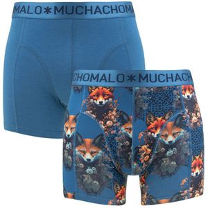Muchachomalo - 2-pack cotton modal boxershorts foxtrot blauw - Heren