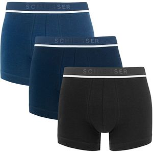 Schiesser - 95/5 3-pack boxershorts classic blauw & zwart - Heren