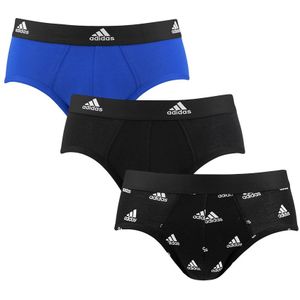 Adidas boxershorts - 3-pack herenslips active flex brand logo zwart & blauw - Heren