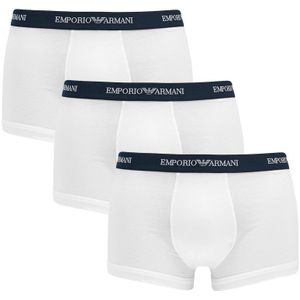 Emporio Armani - 3-pack boxershorts stretch wit - Heren