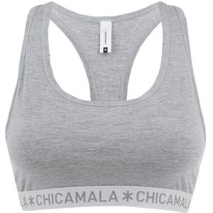 Chicamala - Racer back bralette basic grijs - Dames