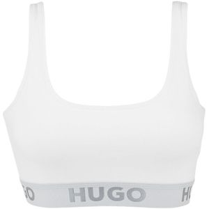 Hugo Boss - HUGO sporty logo bralette wit - Dames