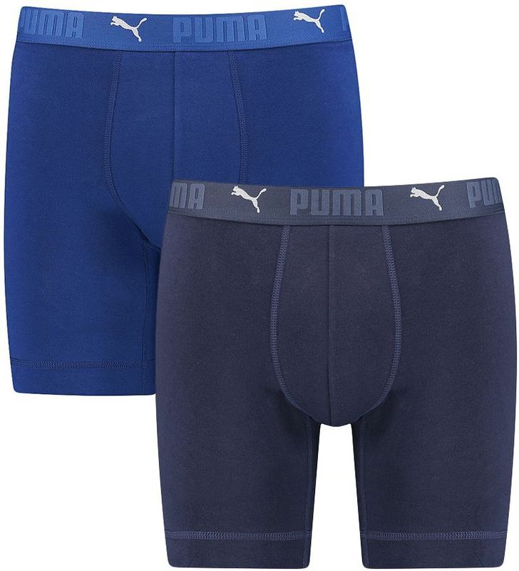 PUMA - Sport 2-pack cotton long boxershorts blauw - Heren