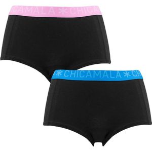 Chicamala - 2-pack mini boxershorts basic combi zwart V - Dames