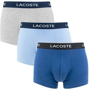 Lacoste - 3-pack boxershorts basic blauw & grijs - Heren