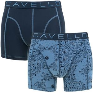 Cavello - 2-pack microfiber boxershorts print blauw - Heren