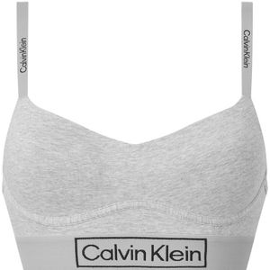 Calvin Klein - Light lined logo padded bralette grijs - Dames