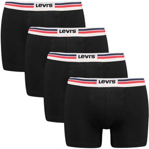 Levi&#039;s - 4-pack boxershorts placed sportswear logo zwart - Heren