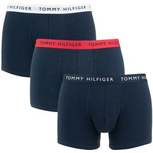 Tommy Hilfiger boxershorts - 3-pack trunks basic logotaille combi blauw 0SE - Heren