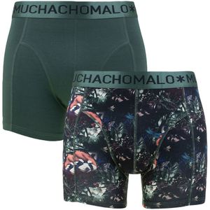 Muchachomalo - 2-pack cotton modal boxershorts red panda groen - Heren