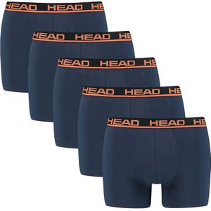 HEAD - 5-pack boxershorts basic blauw & oranje - Heren