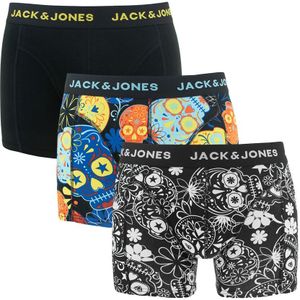 Jack & Jones - 3-pack boxershorts sugar skull zwart - Heren