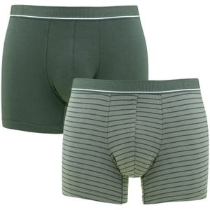 CECEBA - 2-pack bamboe boxershorts stripe groen - Heren