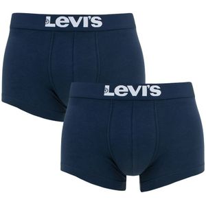 Levi&#039;s - 2-pack boxershorts basic blauw - Heren