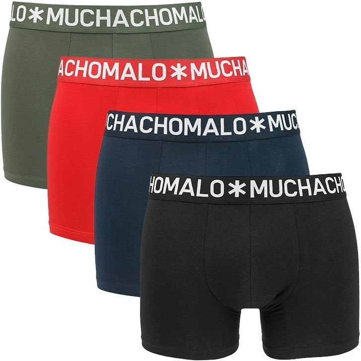 Boxershort Muchachomalo Men Cotton Solid Dark Blue Red 