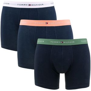 Tommy Hilfiger - Signature cotton essentials 3-pack long boxershorts combi blauw II - Heren