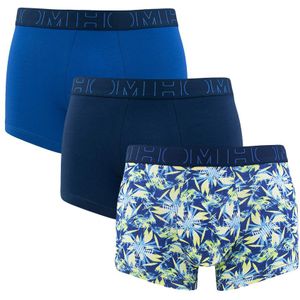 HOM - 3-pack boxershorts tropical blauw - Heren