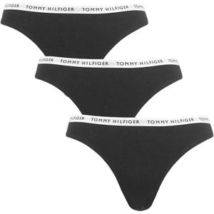 Tommy Hilfiger - 3-pack strings basic zwart - Dames