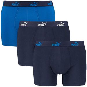 PUMA - 3-pack boxershorts basic blauw - Heren
