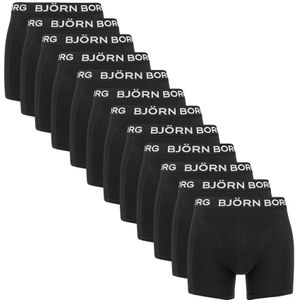 Björn Borg - Cotton stretch 12-pack boxershorts zwart - Heren