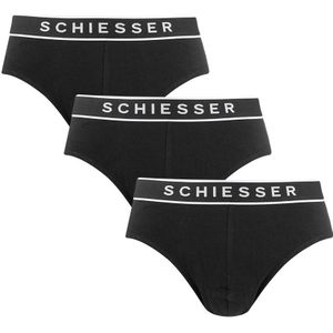 Schiesser boxershorts - 95/5 3-pack herenslips rio zwart - Heren
