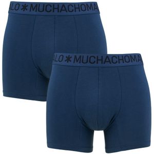 Muchachomalo - 2-pack bamboe boxershorts basic blauw - Heren