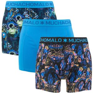 Muchachomalo - 3-pack boxershorts fruitnoevil blauw - Heren