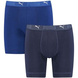 PUMA - Sport 2-pack cotton long boxershorts blauw - Heren