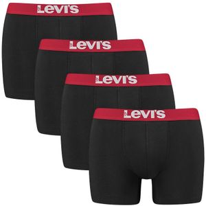 Levi&#039;s - 4-pack boxershorts basic combi zwart - Heren