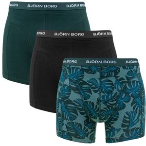 Björn Borg - Cotton stretch 3-pack boxershorts basic leaves multi - Heren