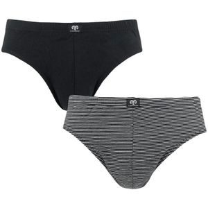 CECEBA boxershorts - 2-pack slips modal stripe zwart - Heren