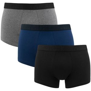 HOM - 3-pack boxershorts tonal zwart, blauw & grijs - Heren