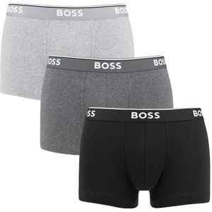 Hugo Boss - BOSS power 3-pack boxershort trunks grijs & zwart - Heren