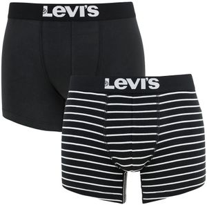 Levi&#039;s - 2-pack boxershorts vintage stripe zwart - Heren