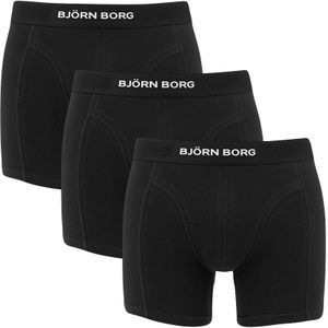 Björn Borg - Premium cotton stretch 3-pack boxershorts basic zwart - Heren