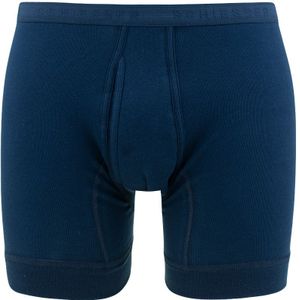 Schiesser - Feinripp long boxershort blauw - Heren