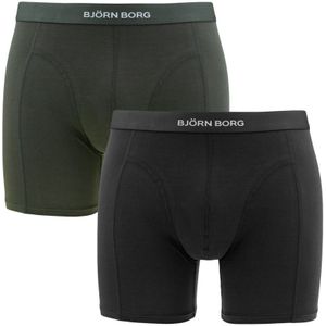 Björn Borg - 2-pack lyocell boxershorts basic groen & zwart - Heren