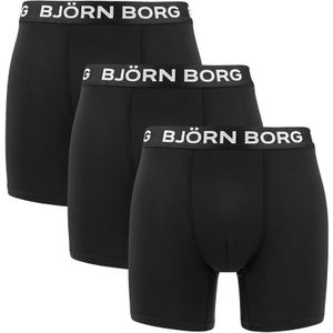 Björn Borg - Performance 3-pack boxershorts basic zwart - Heren