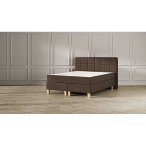 Emma Deluxe Storage Boxspring 200x200 - Donkerbruin