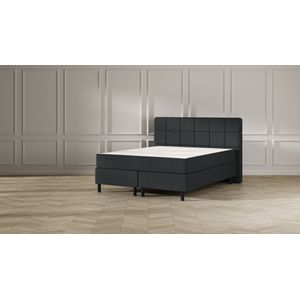 Emma Deluxe Storage Boxspring 180x220 - Donkergrijs