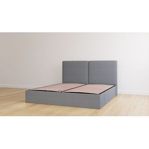 Emma Storage Bed - 160x200 Donkergrijs Klassiek Hoofdbord