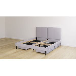 Emma Original Bed - 200x200 cm - Licht grijs - Klassiek Hoofdbord - 4 Lades