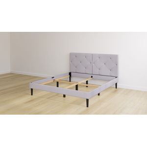 Emma Original Bed - 160x200 cm - Licht grijs - Elegant Hoofdbord