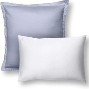 Emma Satijnen Kussenslopen 60x70 cm Terracotta & Lichtgrijs