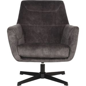 Fauteuil Toby - Antraciet Velours