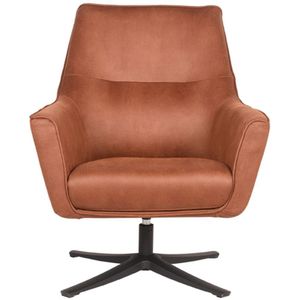 Fauteuil Tod Cognac Microfiber