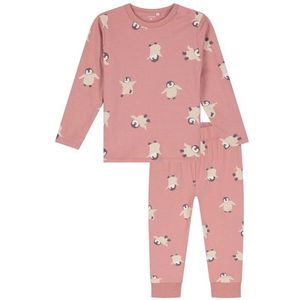Prénatal - Peutermaten Pyjama - Roze - Pinguin Print